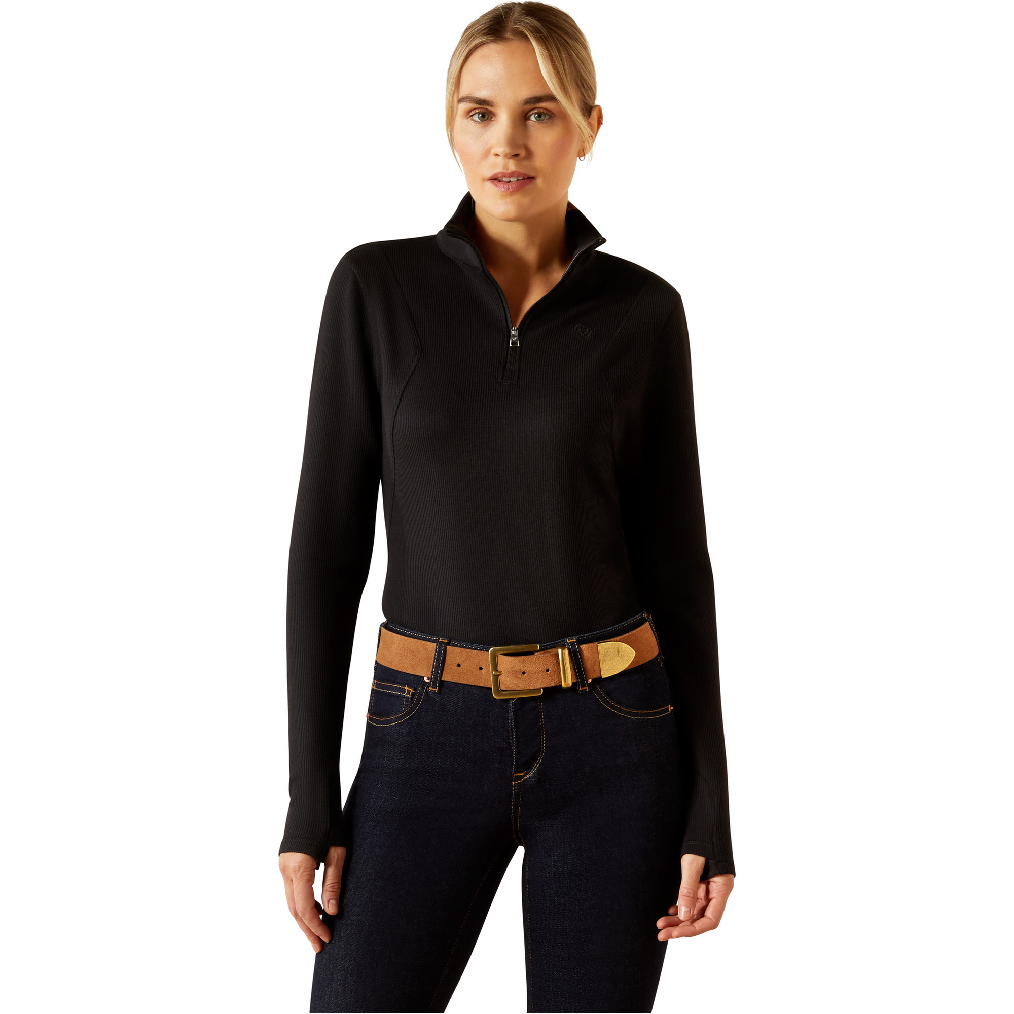 2025 Ariat Womens Lucent 1 / 4 Zip Baselayer 10062297 - Black